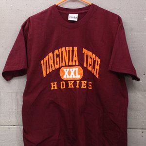 Virginia Tech Apparel Hokie Football Team Unisex SS TSHIRT 100% Cotton Large